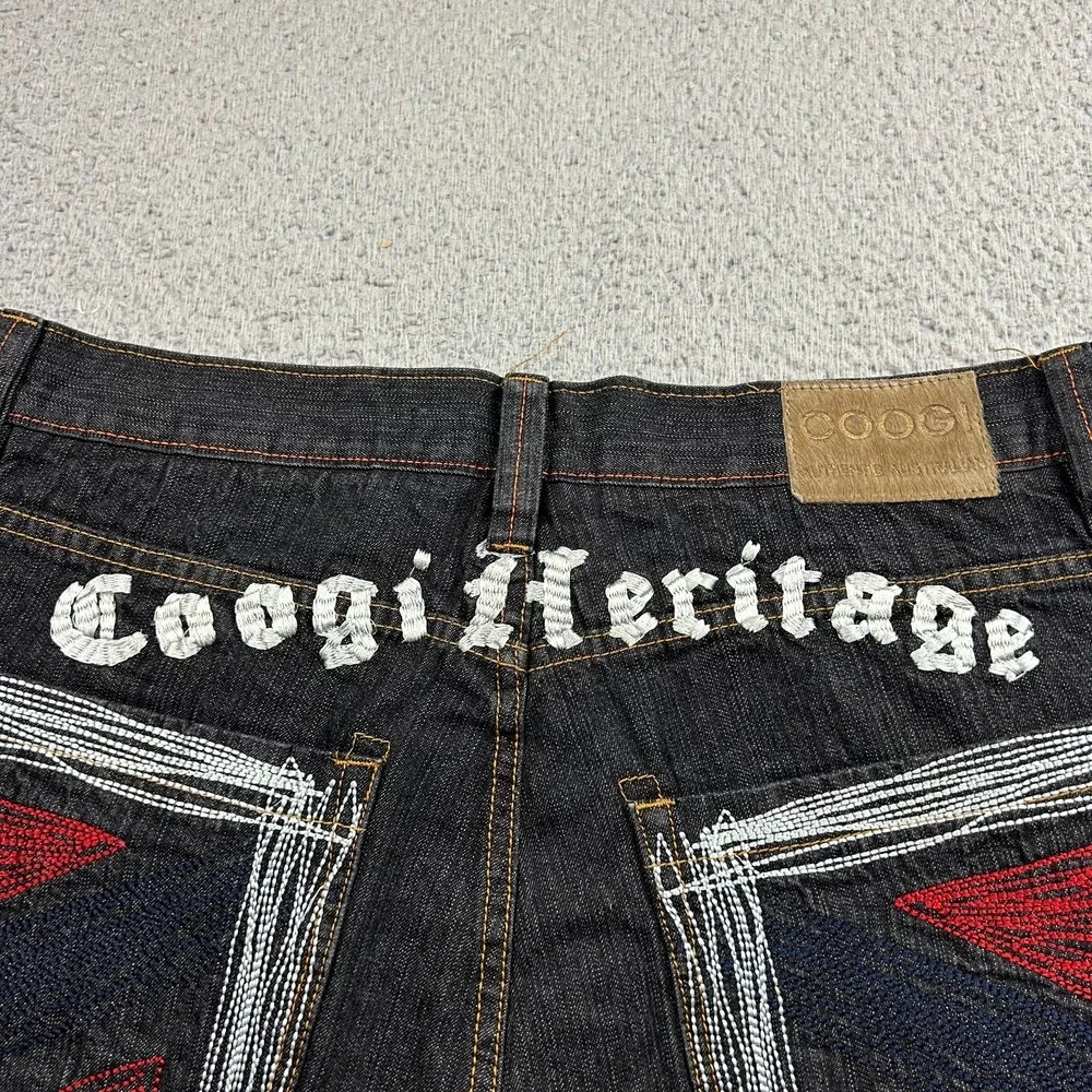 Coogie Heritage Jeans Mens 38x34 Baggy Patches Hip Hop Retro Y2K Street